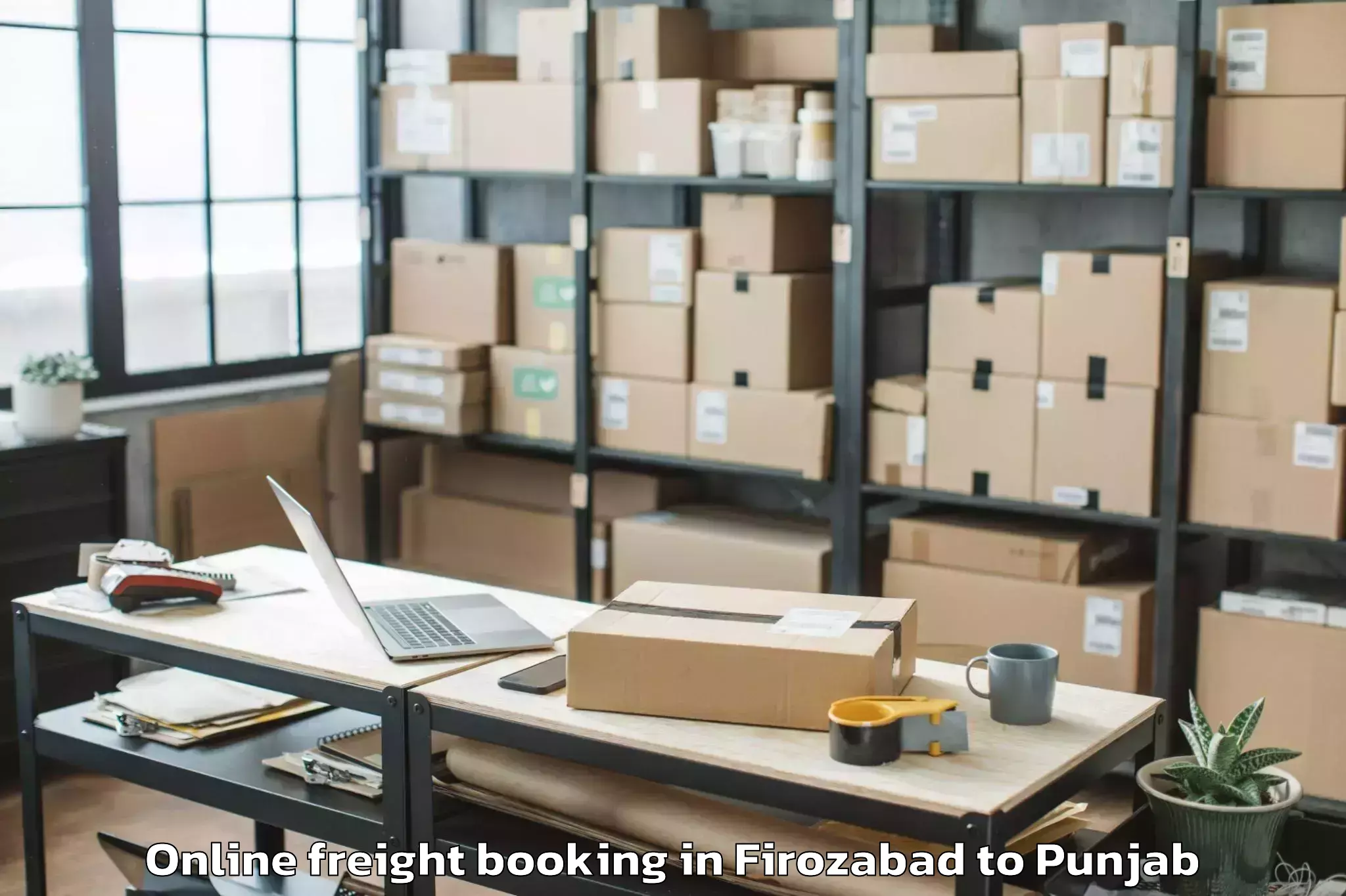 Top Firozabad to Dera Baba Nanak Online Freight Booking Available